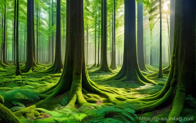 탄소 격리 식재의 혁신적 기술 개발 동향 - Prompt 1: Futuristic Super Forest**