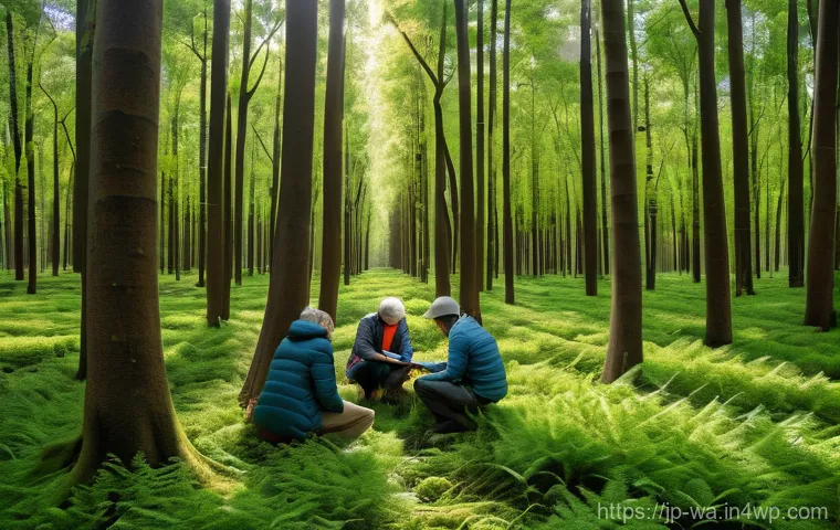 탄소 격리 식재의 지속 가능한 개발 목표 연계 - ### Image Prompt 1: The Smart Forest of Tomorrow