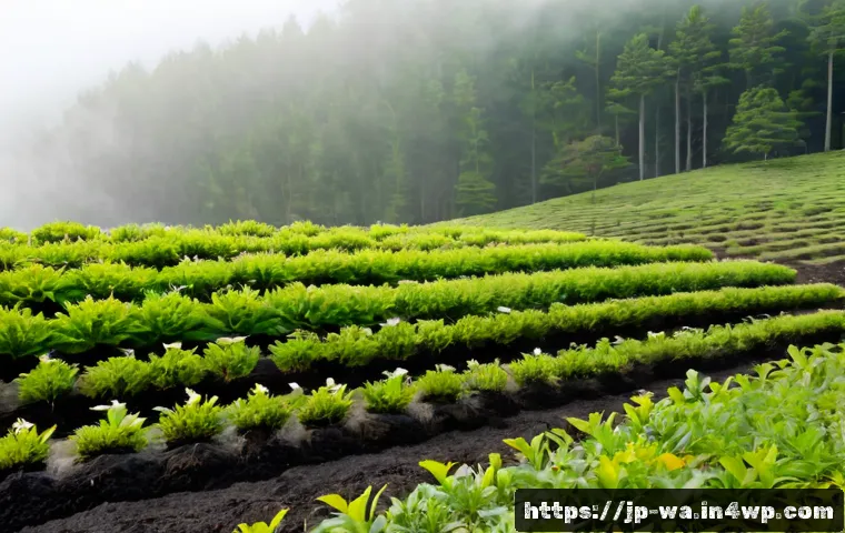 탄소 격리 식재의 생태학적 원리 - Photorealistic wide view of a diverse young forest restoration site in Japan, native broadleaf sapli...